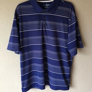 Grand Slam Blue and White Stripped Golf Shirt